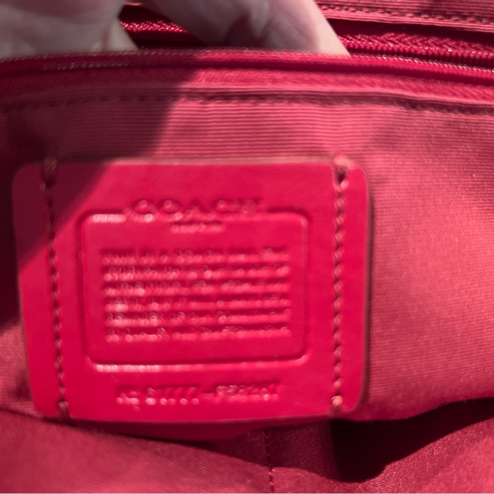 Coach Signature Sierra Brown and Red Satchel - Picture 12 of 12